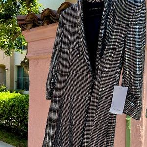 Zara metallic blazer dress nwt